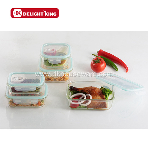 5Pieces Set Food Storage Glass Containers